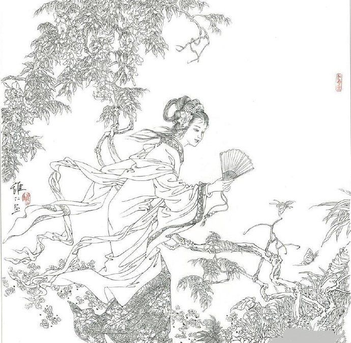 工筆人物白描